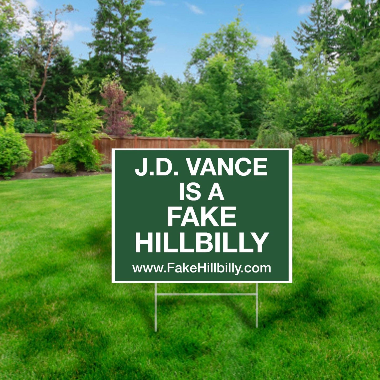 Fake Hillbilly Yard Sign (Green)